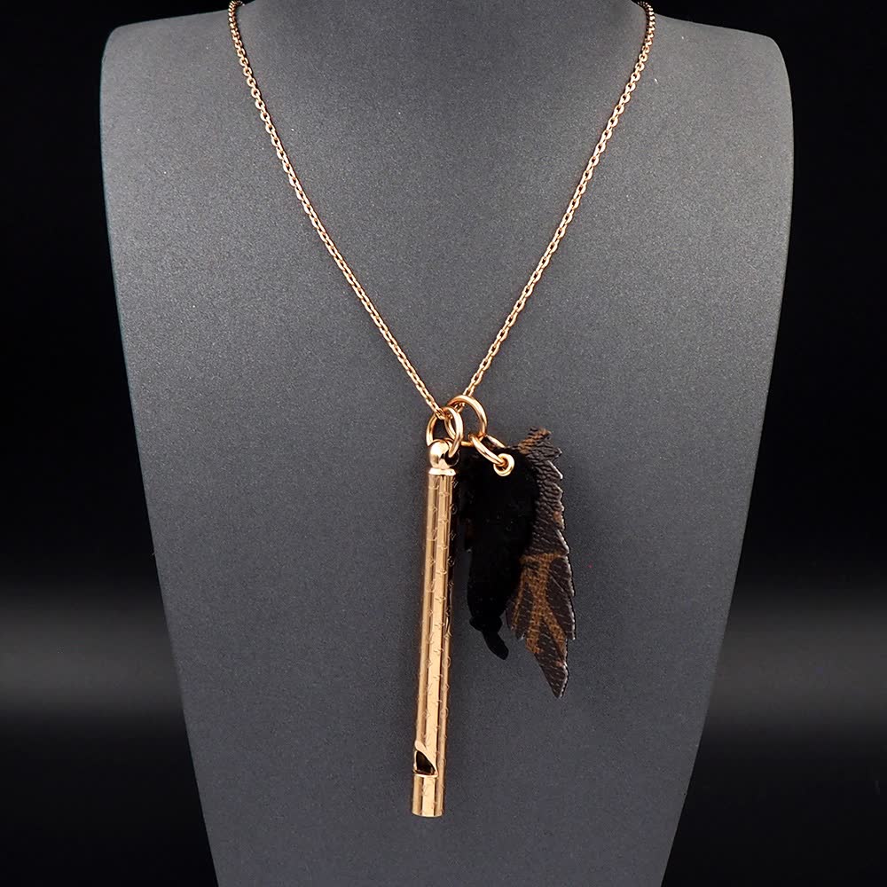 Louis Vuitton Whistle Leaf Pendant Necklace